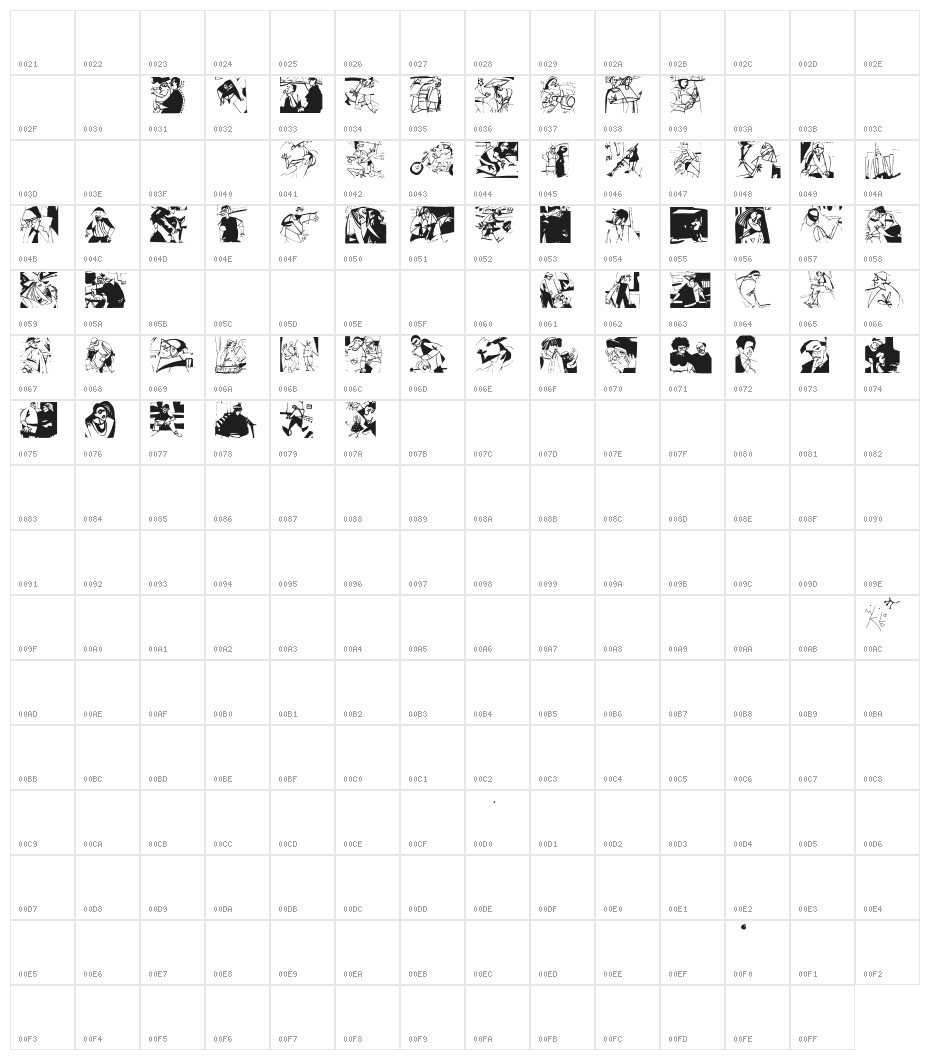 PabloInTownA Character Map