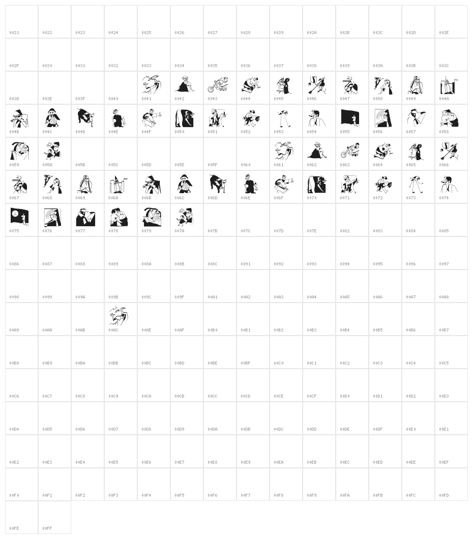 PabloInTownC Character Map