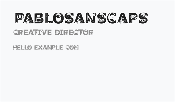 PabloSansCaps Business Card