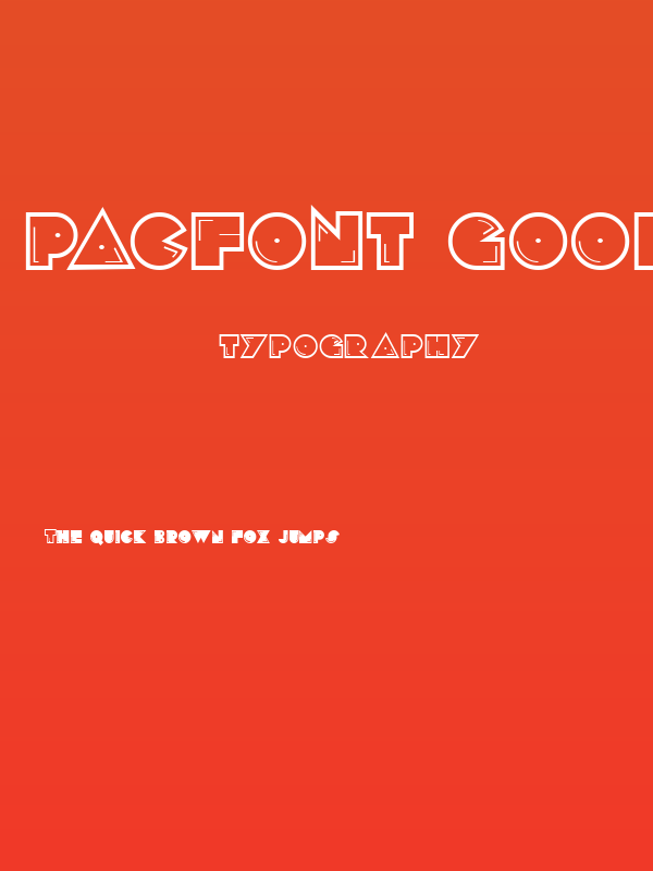PacFont Good Poster