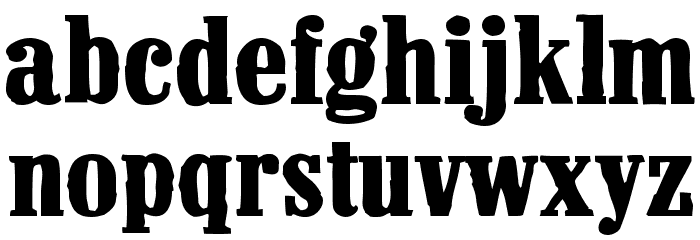 Pacamac Font LOWERCASE