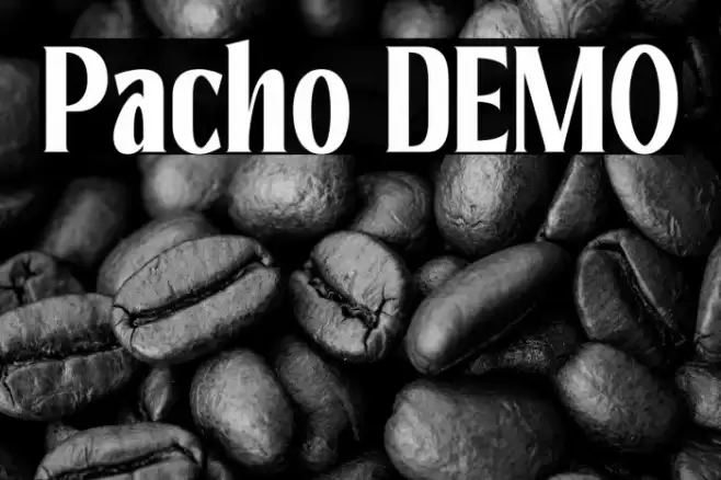 Pacho DEMO Font examples
