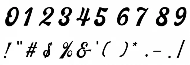 Pachom Script Bold Font OTHER CHARS