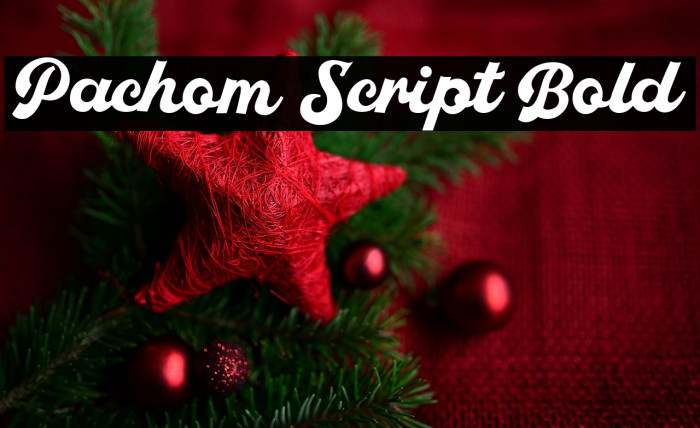 Pachom Script Bold Example 2
