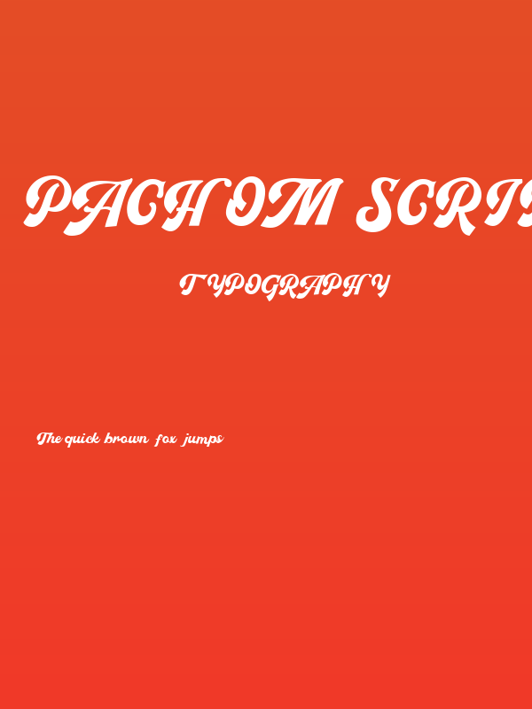 Pachom Script Bold Poster