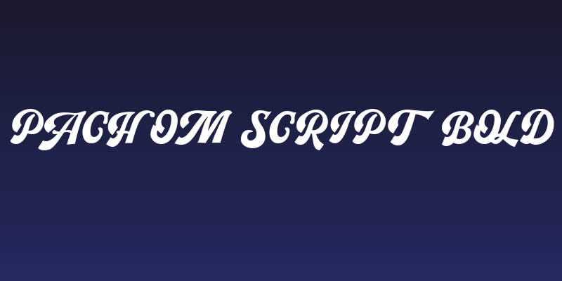 Pachom Script Bold Social Header