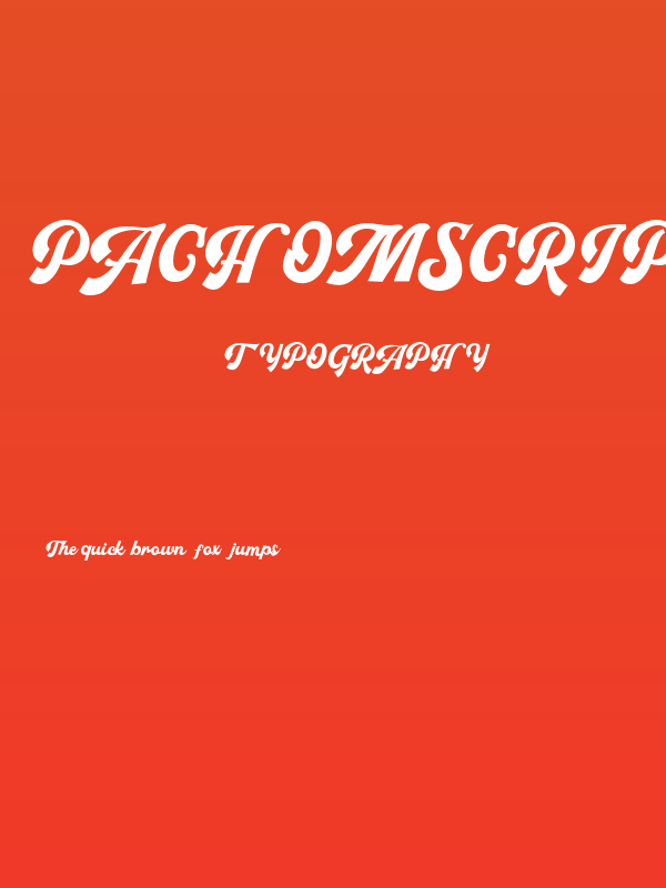 PachomScript-Bold Poster