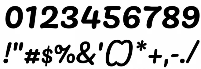 Pacifico Regular Font OTHER CHARS