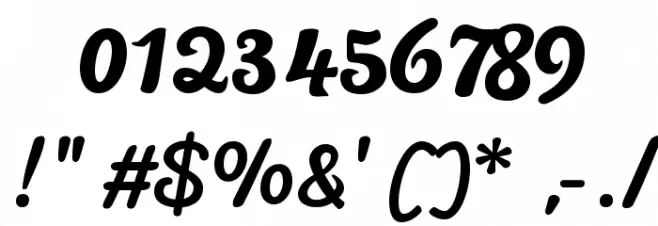 Pacifico Regular Font OTHER CHARS
