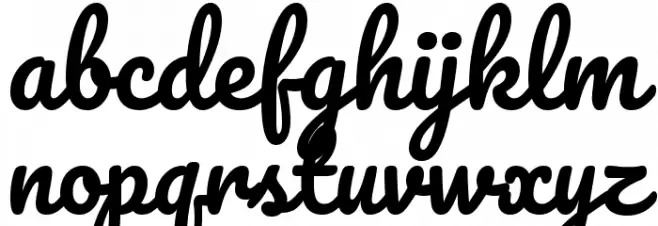 Pacifico Regular Font LOWERCASE