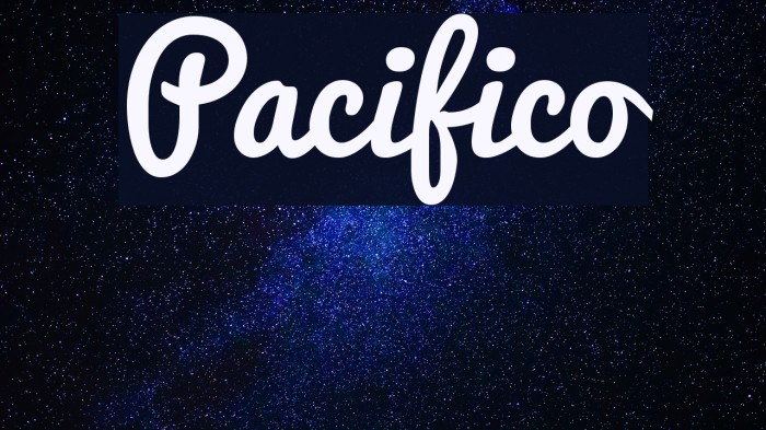 Pacifico Font examples