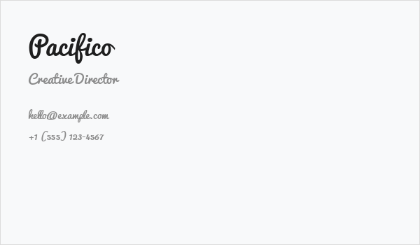 Pacifico Business Card