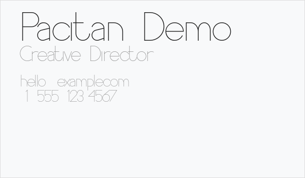 Pacitan Demo Business Card
