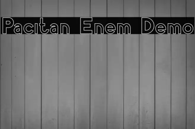 Pacitan Enem Demo Font examples