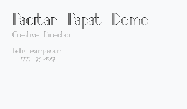 Pacitan Papat Demo Business Card