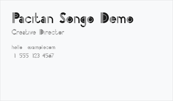 Pacitan Songo Demo Business Card