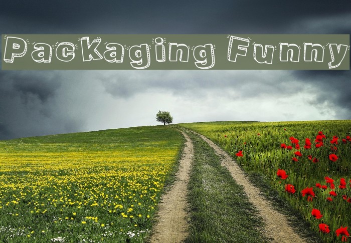 Packaging Funny Font examples