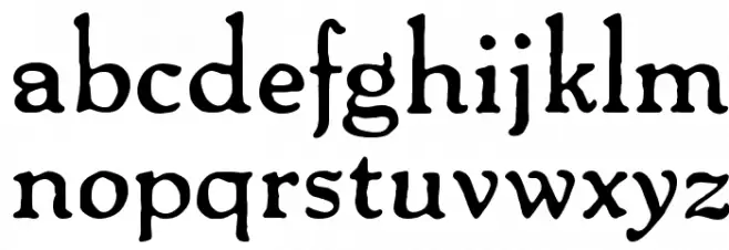 Packard Antique Bold Font Litere mici