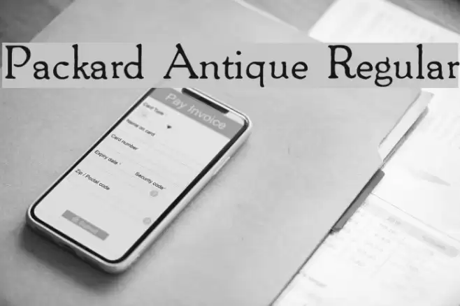 Packard Antique Regular Font examples