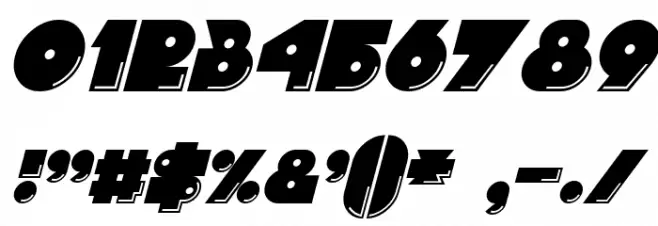 Pacmania Italic Font OTHER CHARS