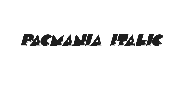 Pacmania Italic Logo