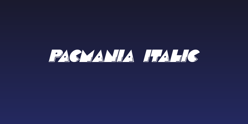 Pacmania Italic Social Header