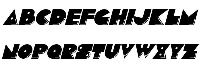Pacmania Italic Font LOWERCASE