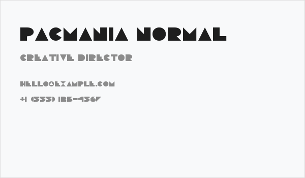 Pacmania Normal Business Card