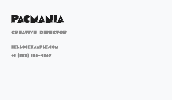 Pacmania Business Card