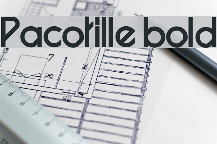 Pacotille bold Шрифта examples