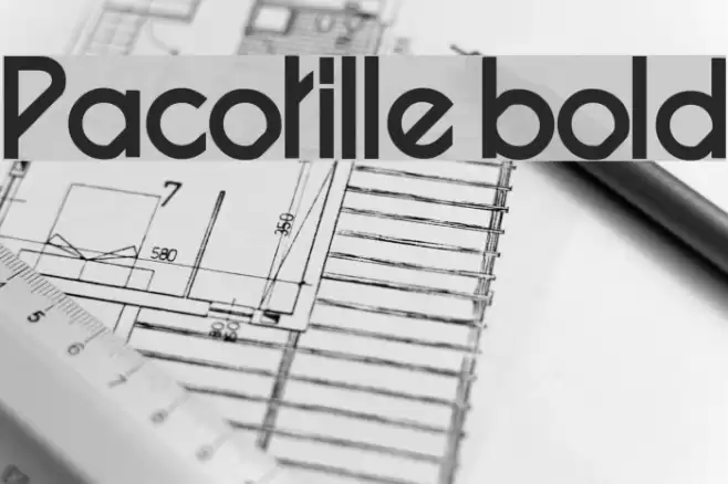 Pacotille bold Font examples