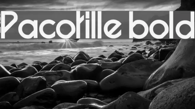 Pacotille bold Font examples