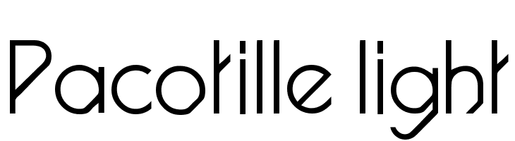 Pacotille light  Frei Schriftart Herunterladen