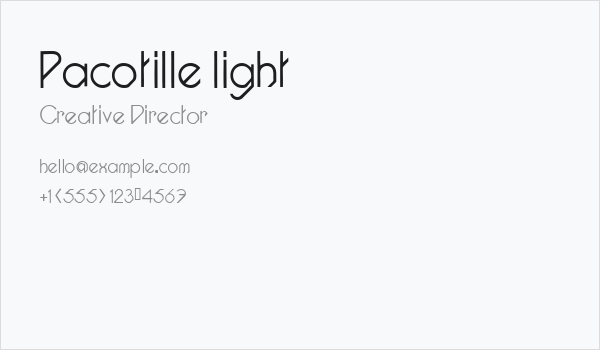 Pacotille light Business Card