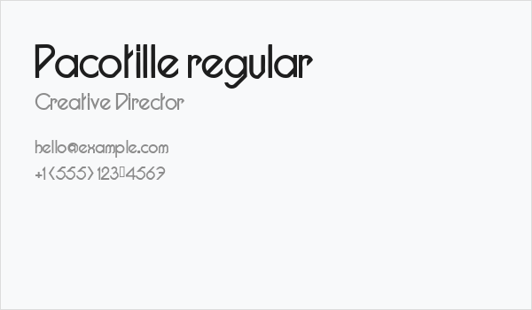 Pacotille regular Business Card