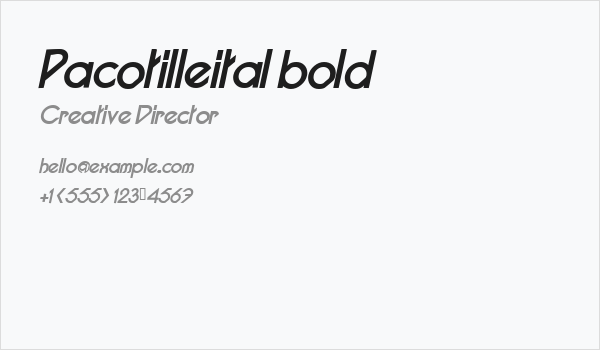 Pacotilleital bold Business Card