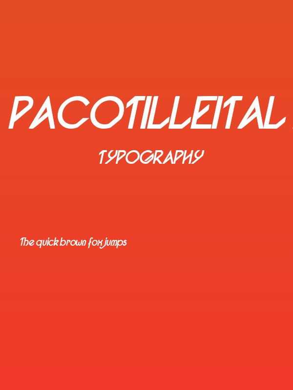 Pacotilleital bold Poster