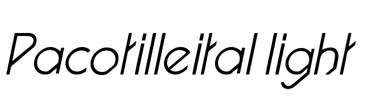 Pacotilleital light  Frei Schriftart Herunterladen