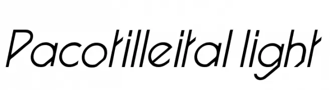 Pacotilleital light  Free Fonts Download