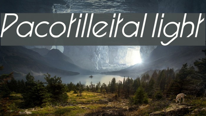Pacotilleital light Font examples