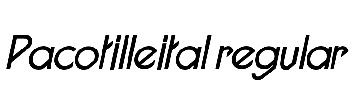 Pacotilleital regular  Frei Schriftart Herunterladen
