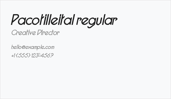 Pacotilleital regular Business Card