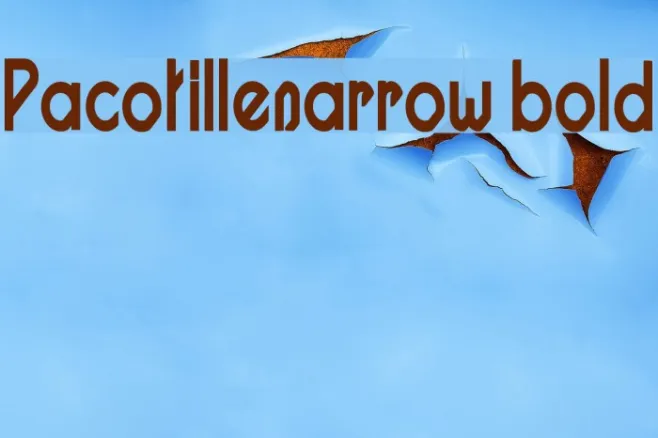Pacotillenarrow bold Example 3