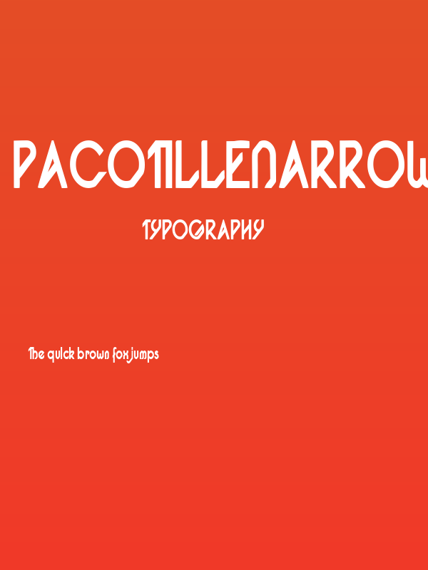 Pacotillenarrow bold Poster