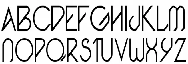 Pacotillenarrow light Schriftart Groß