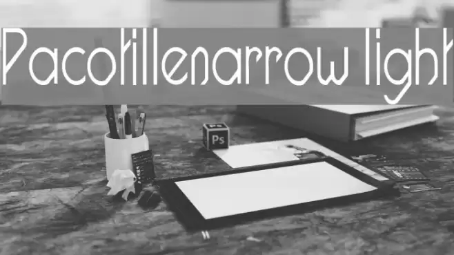 Pacotillenarrow light Font examples