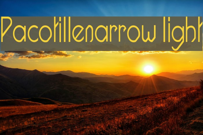 Pacotillenarrow light Example 2