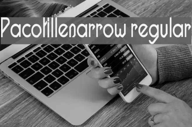 Pacotillenarrow regular Шрифта examples