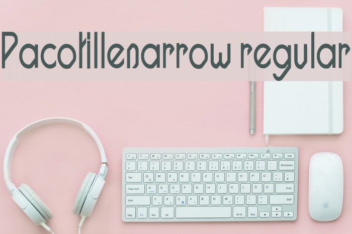 Pacotillenarrow regular Font examples