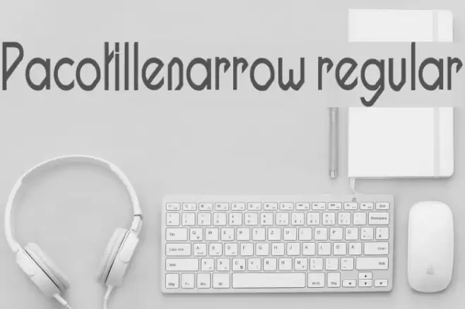 Pacotillenarrow regular Шрифта examples